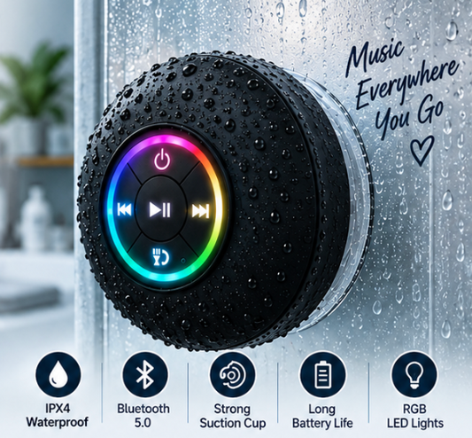 AquaBeat Waterproof Bluetooth Shower Speaker
