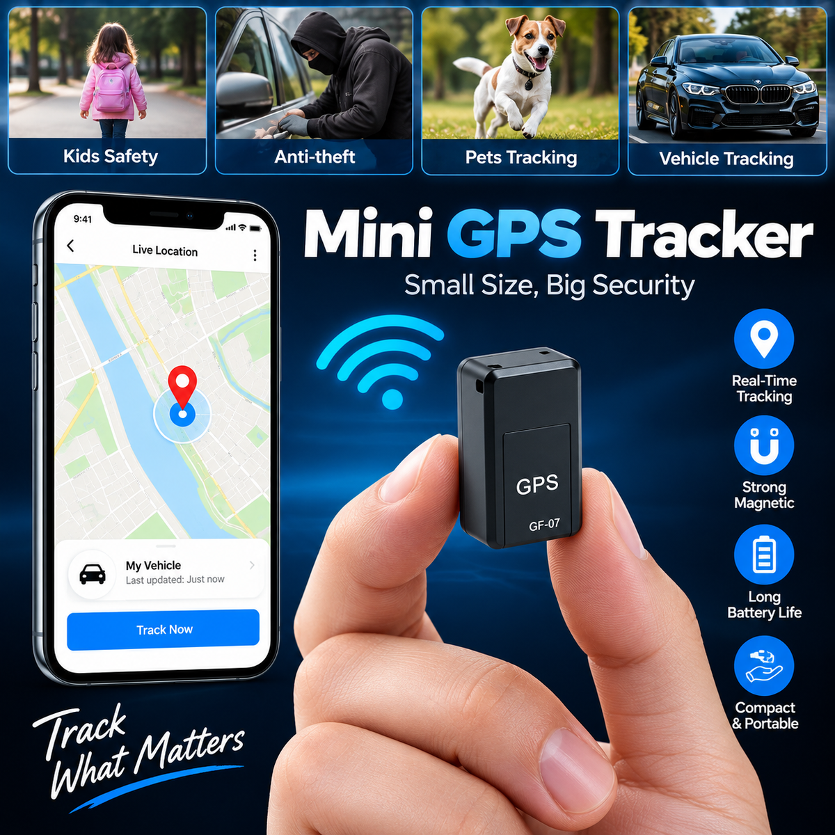 Mini GPS Tracking Device  GF07