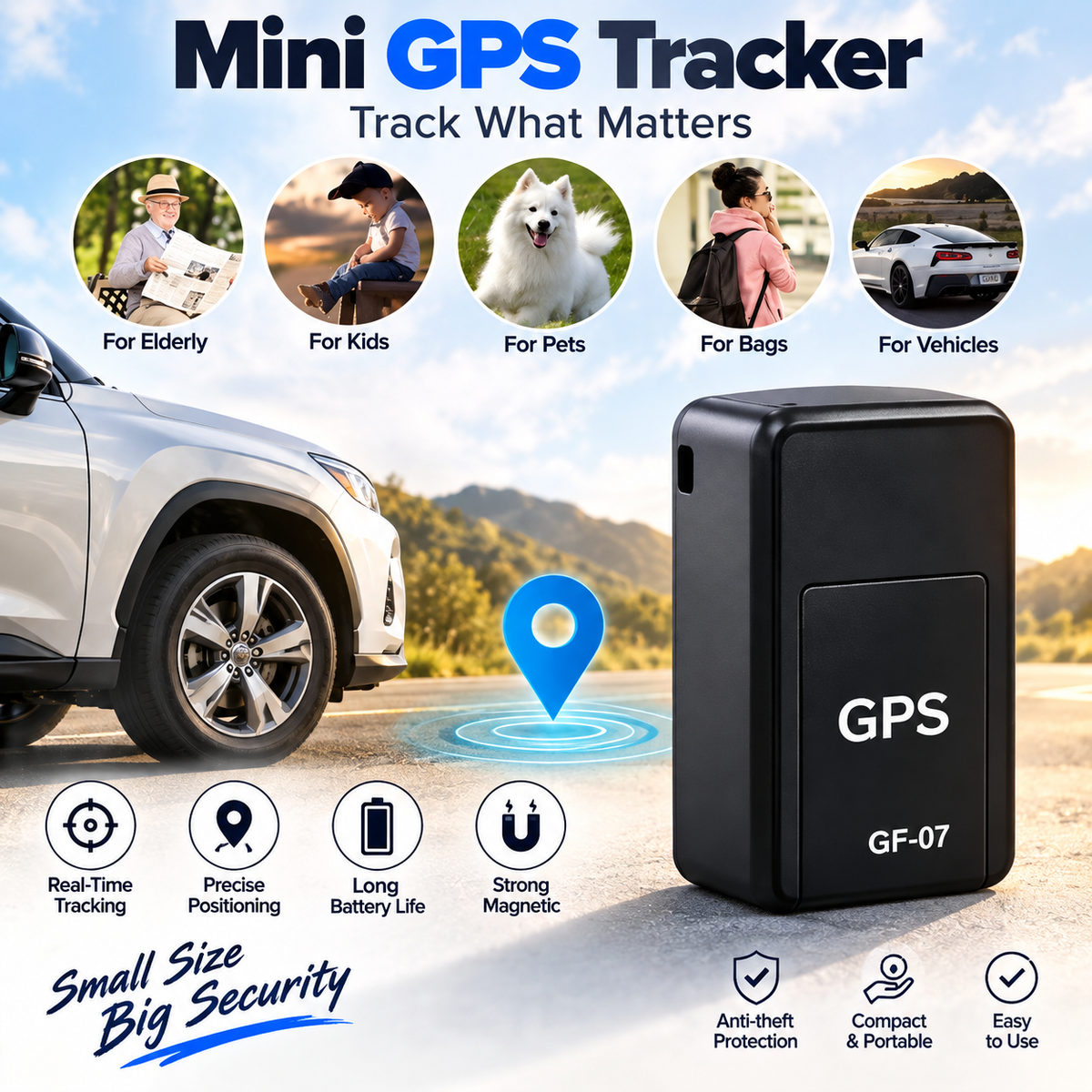 Mini GPS Tracking Device  GF07