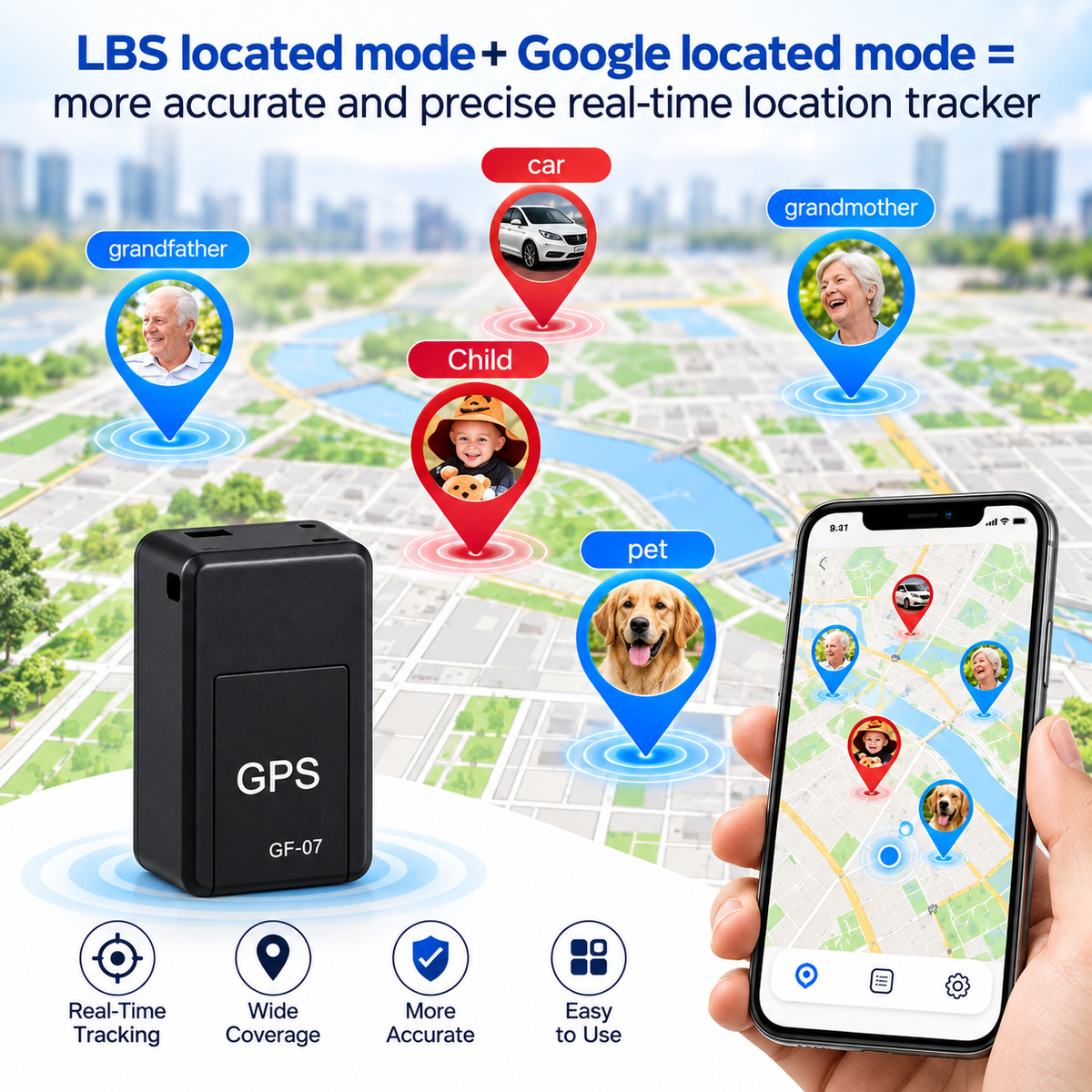 Mini GPS Tracking Device  GF07